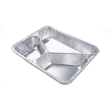 Aluteller 3geteilt PC3 - 8x100 St.